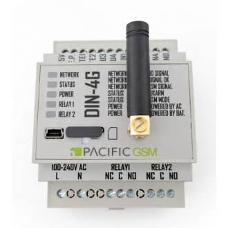 DIN-4G-AC 230V 4G LTE SMS Controller with Battery Backup